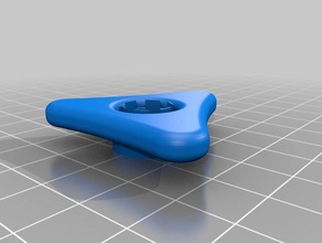 my customized smooth curvy star knob m6 short parts 3d print model - Mito3D