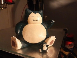 snorlax high-res no support sculptures high resolution nintendo pokemon video game 3d print model - Mito3D