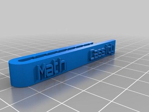 matemática cassidy tie clip 2 os acessórios personalizado 3d print model - Mito3D