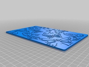 kabartma kelebek tabak hobi kartları el sanatları 3d print model - Mito3D