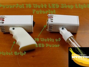compact 10 watt 1000 lumen led flashlight electronics banana science bright powerfull shop light 3d print model - Mito3D