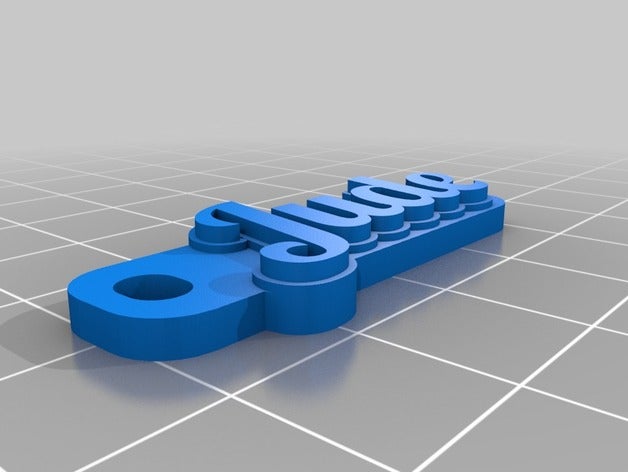 jude portachiavi i personalizzato 3D print model - Mito3D