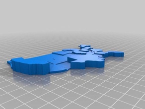meine individuelle usa electoral college map lernen 3d print model - Mito3D