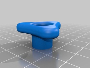 my customized smooth curvy star knob kickbike parts 3d print model - Mito3D