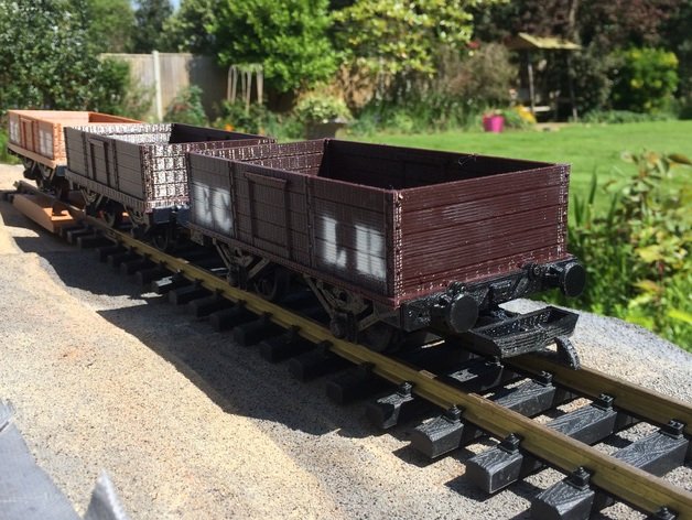 12 ton coal waggon hobby g-scale garden railway openrailway 3D print model - Mito3D