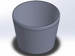 flower pot rodada ao ar livre jardim 3d print model - Mito3D
