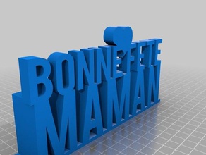 bonne f&ecircte işaretler logoları 3d print model - Mito3D