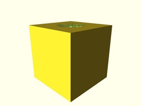 un cub menys cilindre math 3d print model - Mito3D