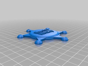 özelleştirilmiş Şerif rozetim daha v2-4 sahne 3d print model - Mito3D