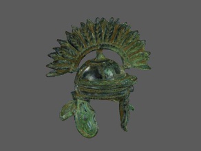 capacete de centurião digitalização 3d varreduras réplicas antiga artec grego arte grega romano romana scanner 3d print model - Mito3D