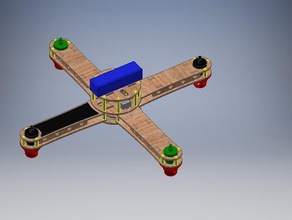 leonardo quadcopter rc vehículos 450 marco 3d print model - Mito3D
