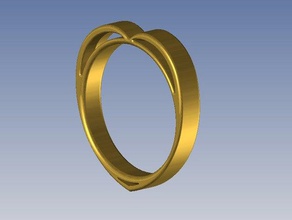 heart ring -bague coeur jewelry 3d print model - Mito3D