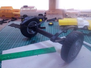 axle trailer mechanical toys 3d print model - Mito3D