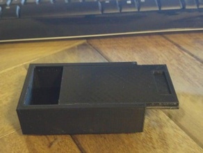 magnetic key hiding box sliding lid automotive 3d print model - Mito3D