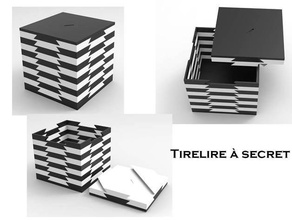 tirelire &agrave segredo gadgets 3d print model - Mito3D