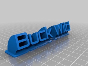 özel süpürme adımı plaka buck wild ofis 3d print model - Mito3D