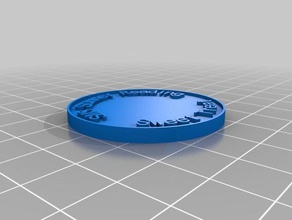 sweet treat sms summer reading coins badges customized 3d print model - Mito3D