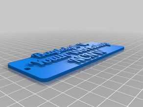 bv tag keychain keychains customized 3d print model - Mito3D