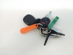custom keychain proto buildbar logo keychains 3d customizable customized dangle dangler functional keys openscad zipper pull 3d print model - Mito3D