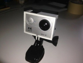 eken h9 skeleton case accessories action cam camera mount gopro sjcam tripod 3d print model - Mito3D