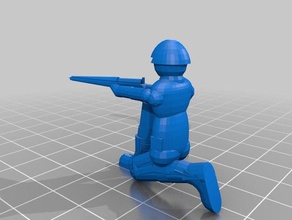 military ww2 colored soldier lee-enfield people miniature miniwargaming 3d print model - Mito3D