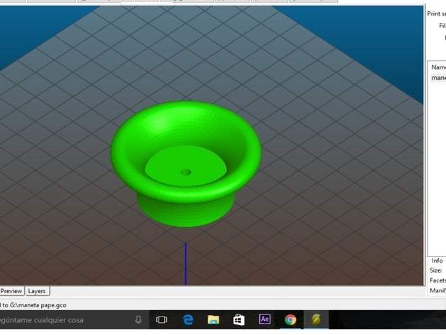 maneta para mueble de cocina comedor 3D print model - Mito3D