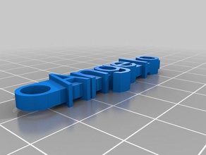 my customized message keychain angelo organization 3d print model - Mito3D
