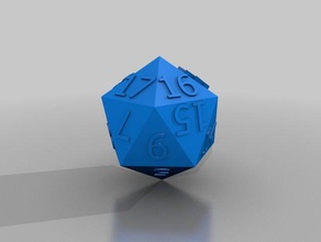 d20 dice 20 sided die vault magic gathering mtg spindown 3d print model - Mito3D