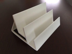 doble negocios titular de la tarjeta oficina tarjetas visita pie suministros 3d print model - Mito3D