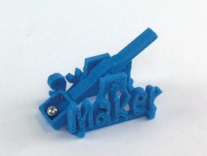 Spielzeug-Katapult maker faire - Spielzeug Spiele gumball 3d print model - Mito3D