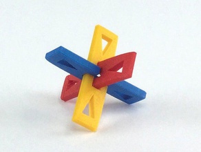 3-teiliges puzzle Spielzeug Rätsel burr gumball 3d print model - Mito3D