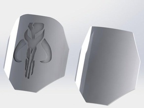 mandalorian shoulder pad 3d printing printer armor art cosplay mercs prop props science fiction scifi star wars 3d print model - Mito3D