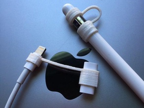 a apple lápis adaptador de lightning cap titulares computador 3d print model - Mito3D