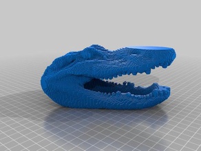 alagator skull really fixed other 3d slash 3d print model - Mito3D
