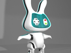 robot de conejo modelo los robots bunny la robótica juguete juguetes 3d print model - Mito3D