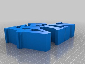 my customized variable word sculpture kevin sculptures 3d print model - Mito3D