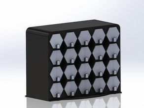 desktop screw organizer organization accessories container drawer solidworks 3d print model - Mito3D