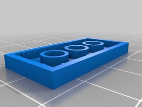 Bein-kompatibel 2x2 Fliese Bau - Spielzeug angepasst 3d print model - Mito3D