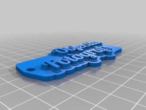 objectiu ayak&ogravegrafs Anahtarlık özelleştirilmiş 3d print model - Mito3D