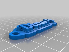 dina 4 keychains customized 3d print model - Mito3D