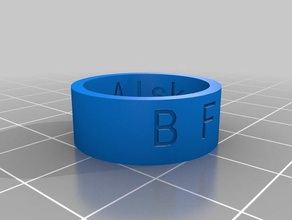 özelleştirilmiş yüzüğümü içini yüzük 3d print model - Mito3D