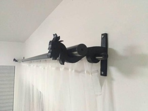 dragão duplo suporte de cortina decoração 3d print model - Mito3D