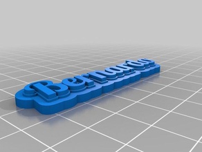 bernardo angepasst multiline-tag Schlüsselanhänger 3d print model - Mito3D