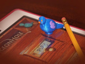 pombo lápis topper brinquedo jogo os acessórios pássaro classificar 3d print model - Mito3D