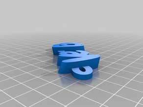 my customized iamburnys v2text verbo keyring keyfob keychains 3d print model - Mito3D
