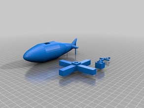 helicopter printing 3d 3d print model - Mito3D
