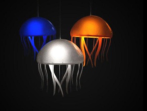 jellyfish lamps attachable tentacles decor 3d print model - Mito3D