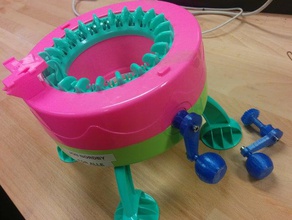 motorizable replacement crank circular knitting machine parts yarn 3d print model - Mito3D