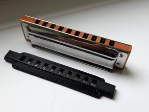 harmonica tongue block trainer music harp musical instrument 3d print model - Mito3D
