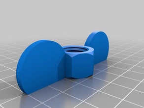 half inch wing nut parts customized 3d print model - Mito3D